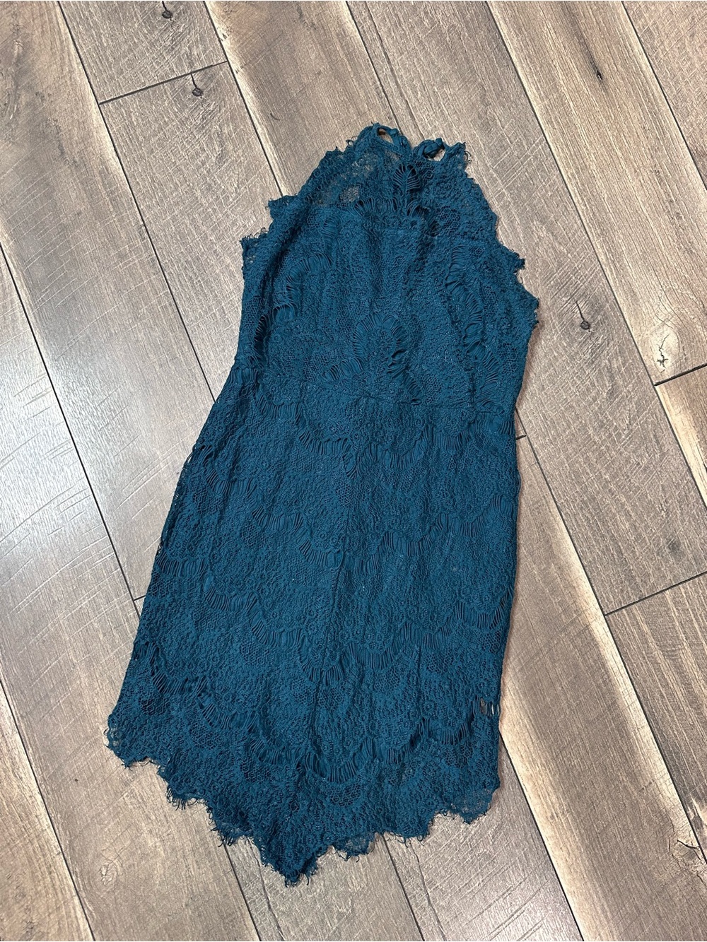 Free People Lace Hi Neck Mini Dress